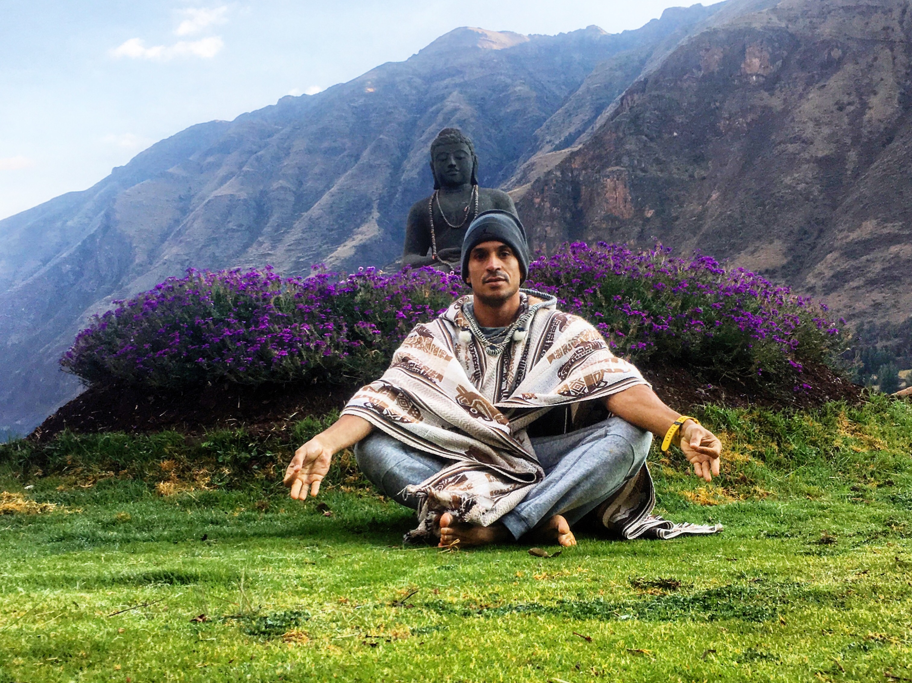 Branden Collinsworth at the Ashram Temple in the sacred Valley of Peru.