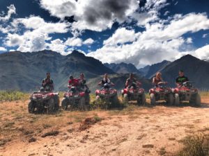 Warrior Retreats 2 tribe ATV'ing in the Andes mountains